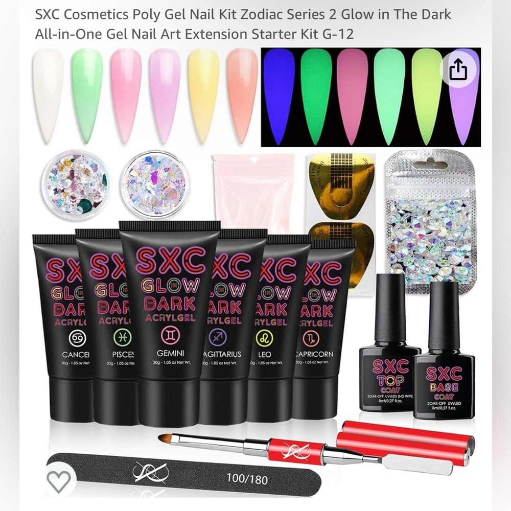 SXC Polygel Glow on the Dark Kit